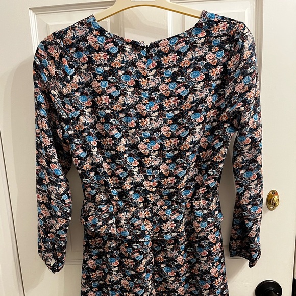 J. Crew Floral V-Neck Midi Dress Size 2 - Picture 6 of 12